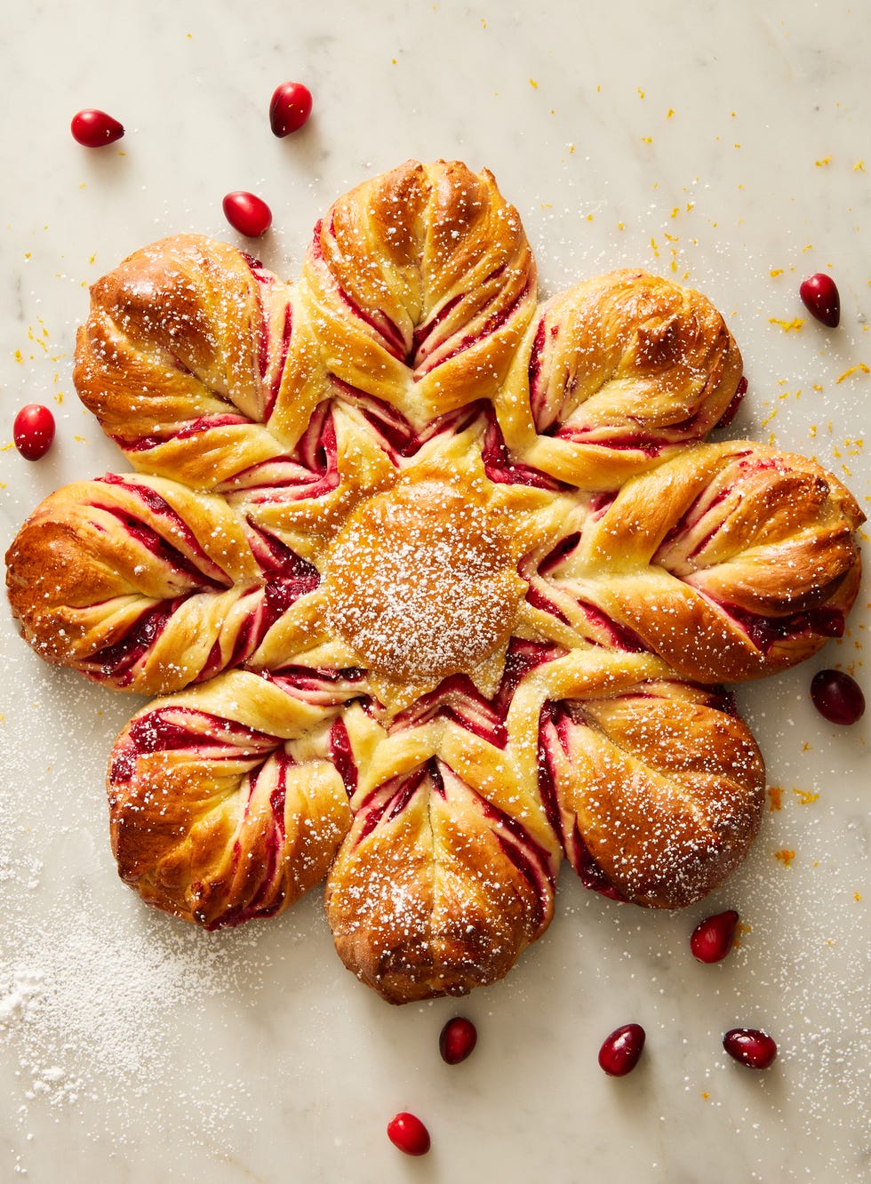 cranberryorange star bread