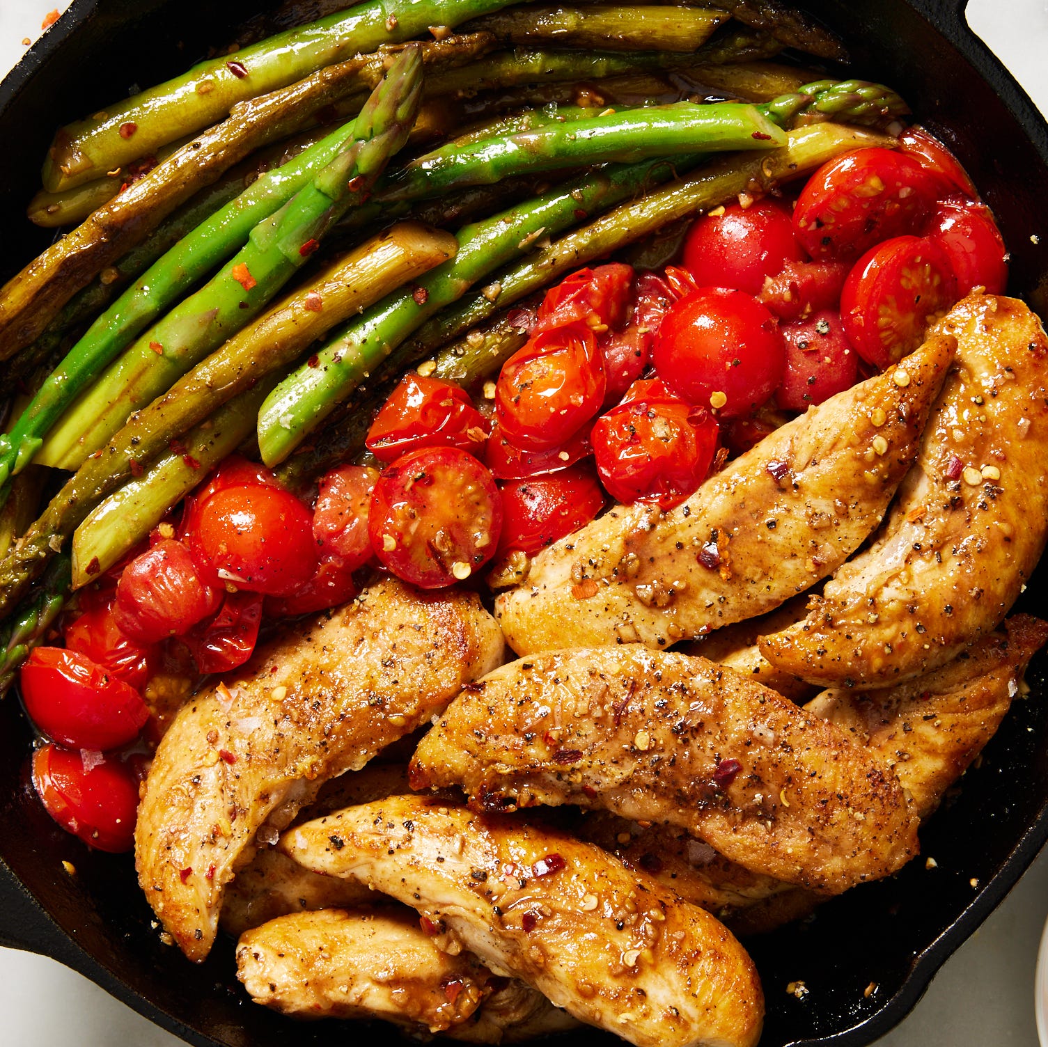 Homemade Balsamic Glaze Makes This Chicken And Asparagus Dish Extra Special