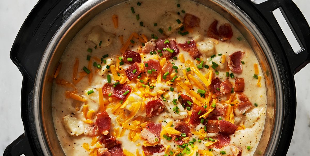 Use Your Instant Pot To Turn Your Loaded Baked Potato Into Soup Without Lifting A Finger