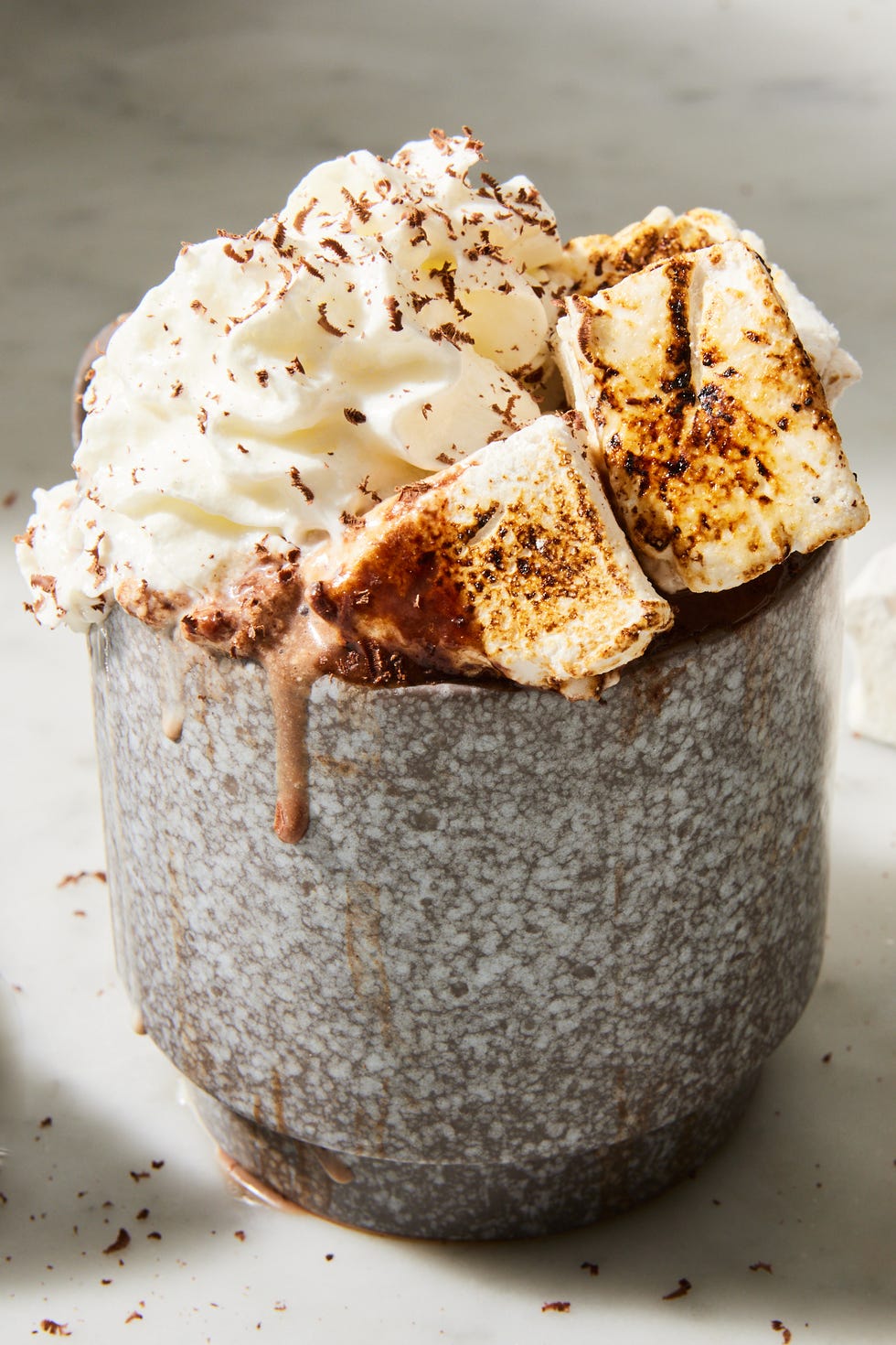 spiked hot chocolate with kahlua marshmallows and whipped cream