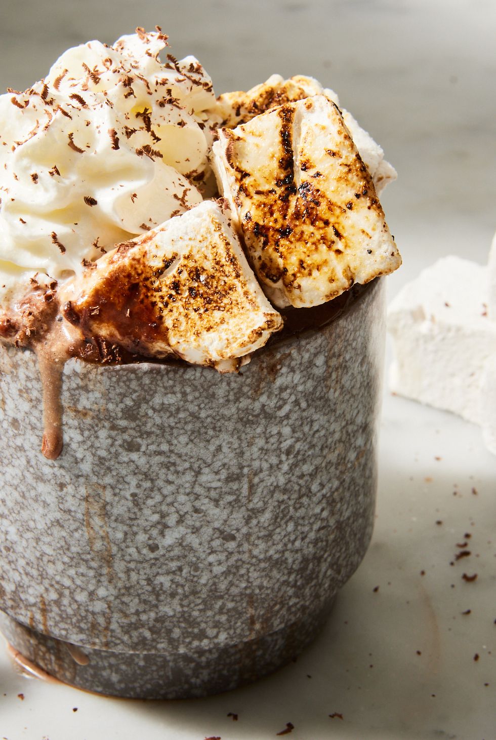 spiked hot chocolate with kahlua marshmallows and whipped cream