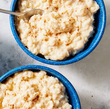 rice pudding dusted with cinnamon