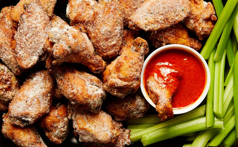 ranch wings and buffalo sauce