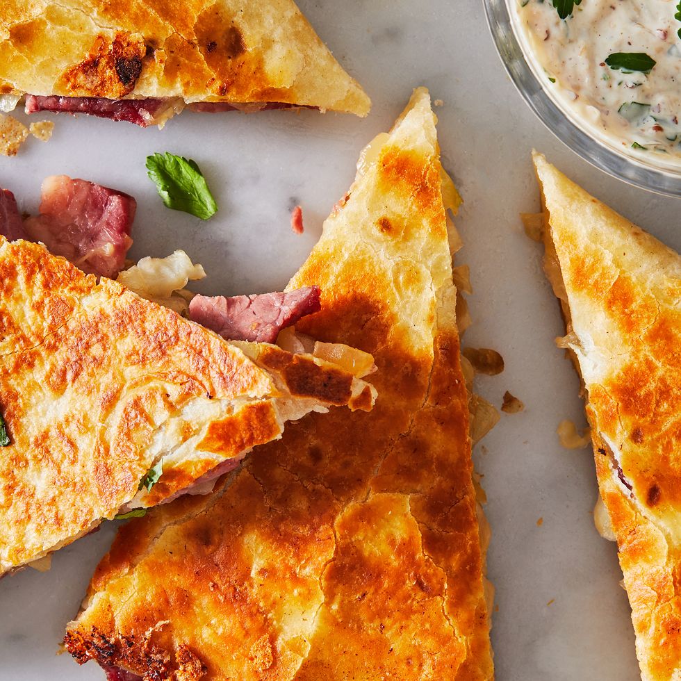 corned beef and cabbage quesadilla
