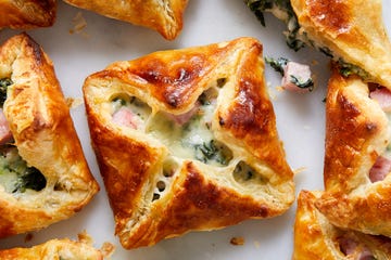 ham and cheese spinach puffs