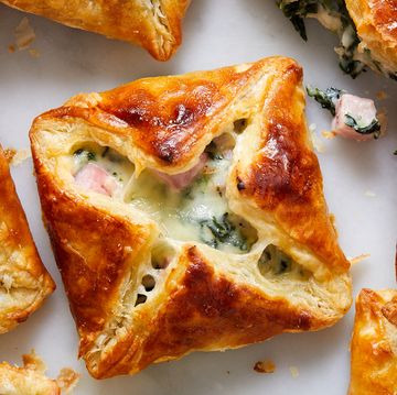 ham and cheese spinach puffs