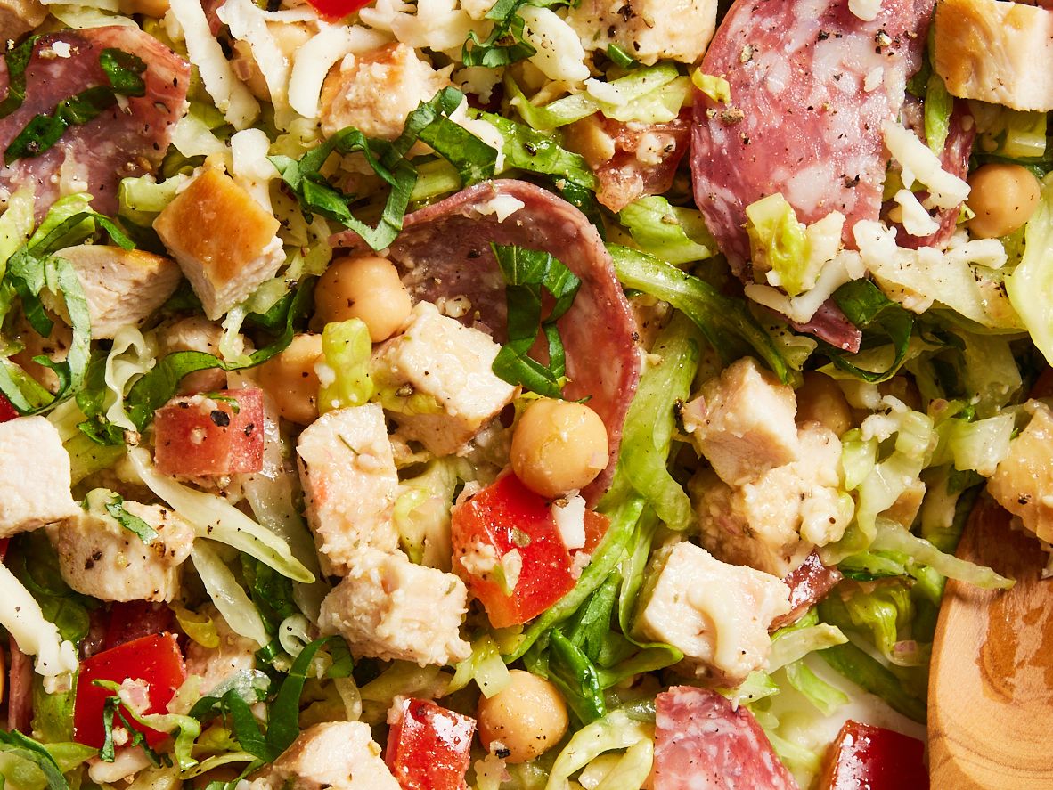 Italian Chopped Salad Recipe with Chicken - From A Chef's Kitchen