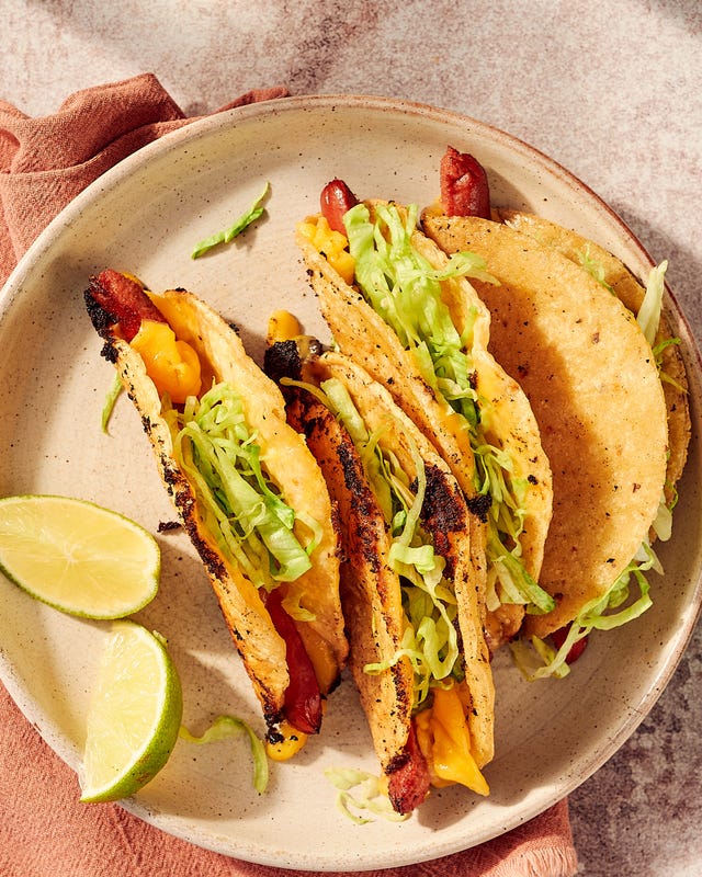 hot dog tacos