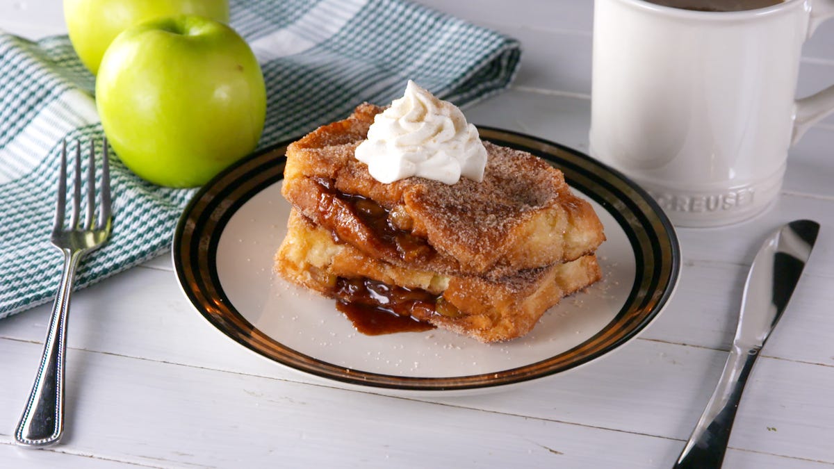 Apple Stuffed French Toast Waffles - Serendipity And Spice