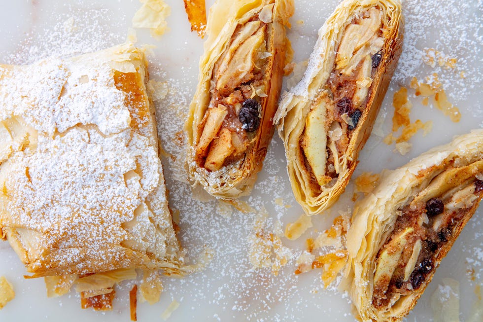 apple strudel con masa filo