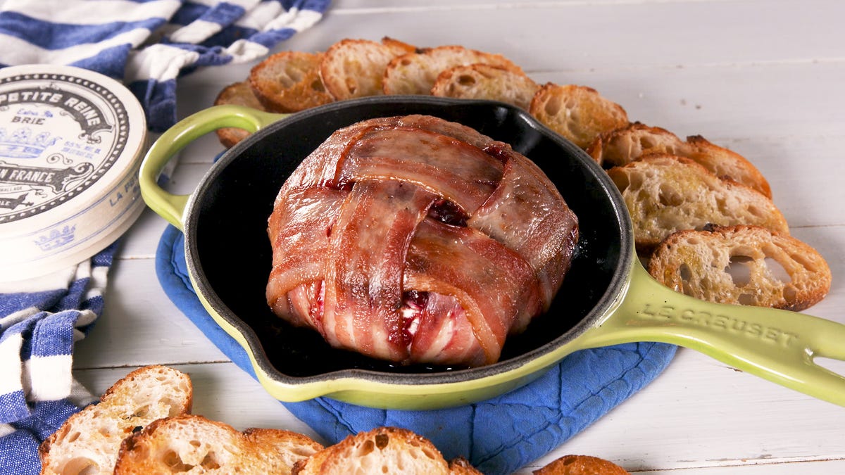 preview for Bacon-Wrapped Brie Is The Most Epic Party Appetizer Of All Time