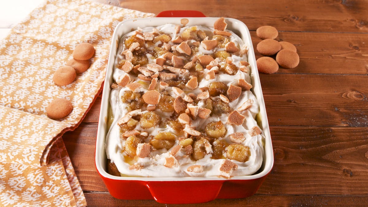 preview for Banana Cream Pie Bread Pudding Is The Ultimate Indulgence