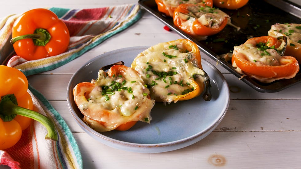 Dish, Food, Cuisine, Ingredient, Bruschetta, Stuffed peppers, appetizer, Stuffed mushrooms, Produce, Hors d'oeuvre, 