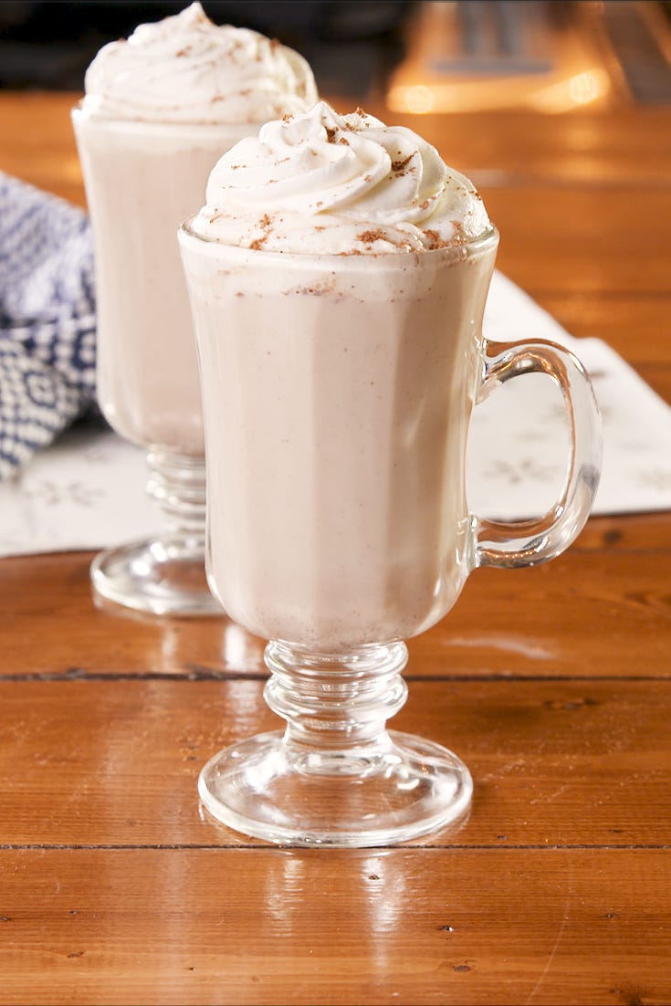 Boozy Eggnog Hot Cocoa - Delish.com