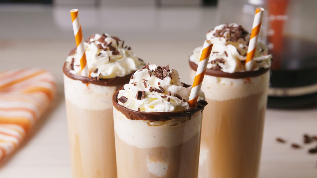 preview for Boozy Java Floats | Delish + Krups