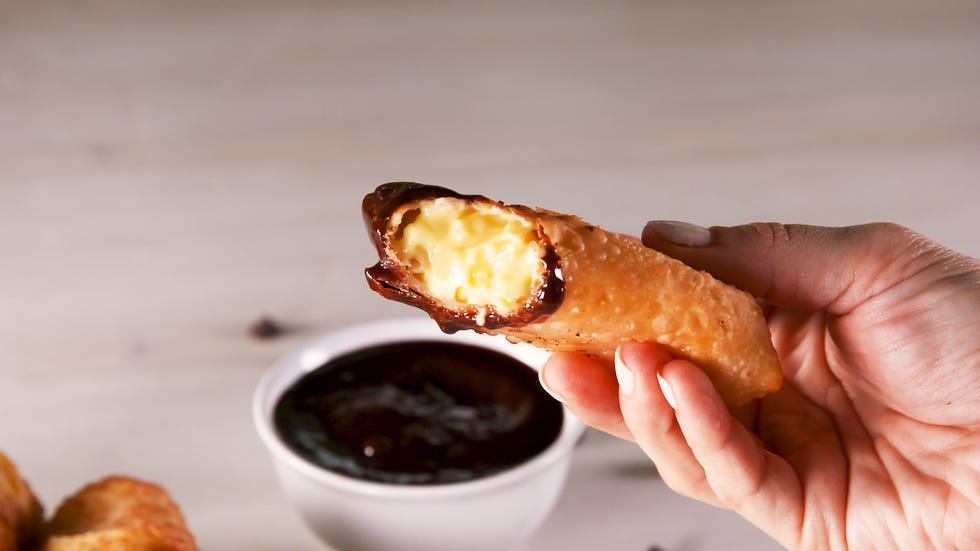 boston cream egg rolls