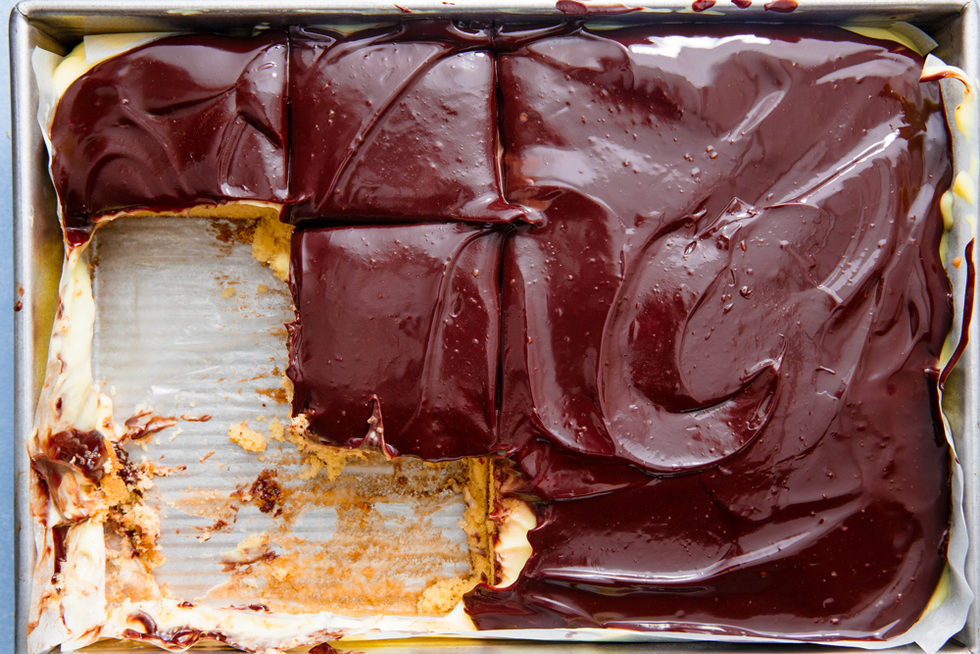 boston cream poke cake