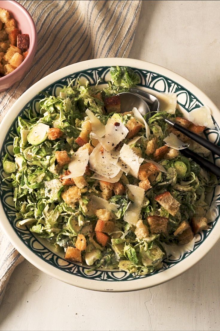 Best Brussels Sprouts Caesar Salad Recipe - How To Make Brussels ...