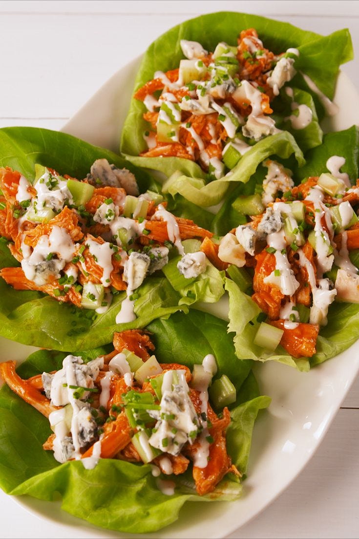 buffalo chicken lettuce wraps