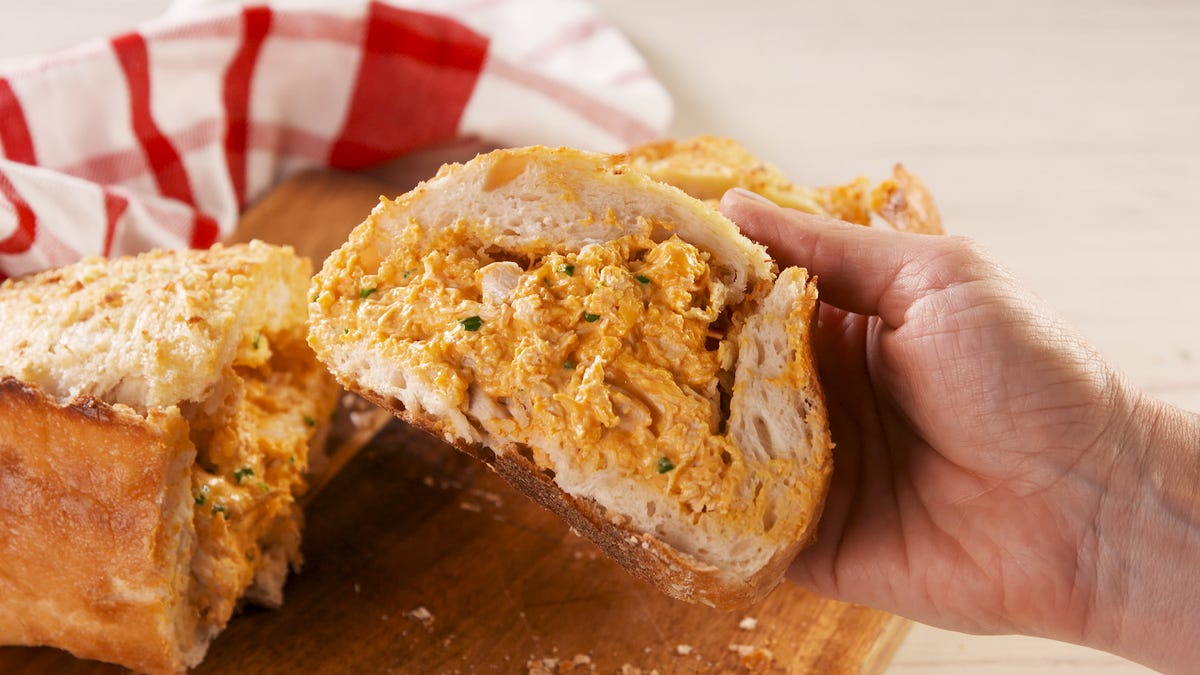 preview for Buffalo Chicken Stuffed Bread Is Worth Every Carb