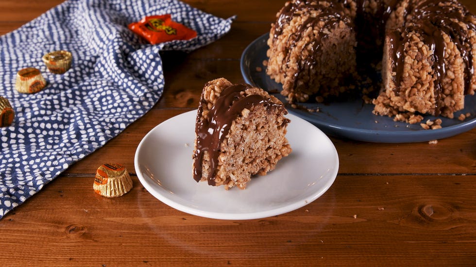 Best Reese's Bundt Pan Rice Krispie Treat - How To Make Reese's Bundt Pan  Rice Krispie Treat