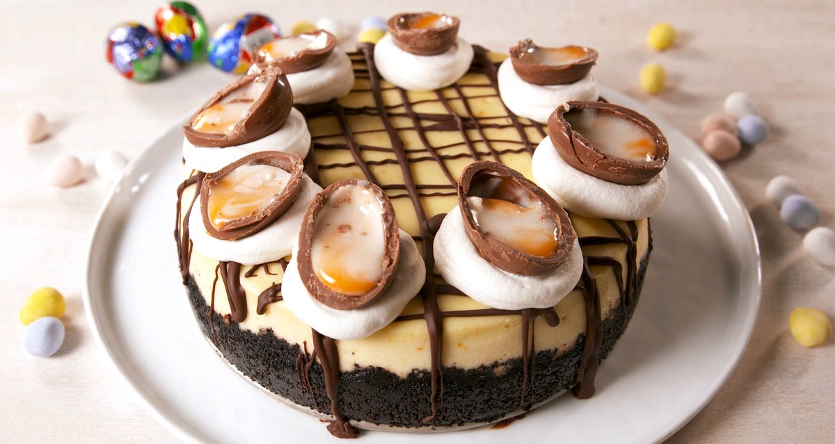 preview for This Cadbury Egg Cheesecake Is An Easter SHOWSTOPPER