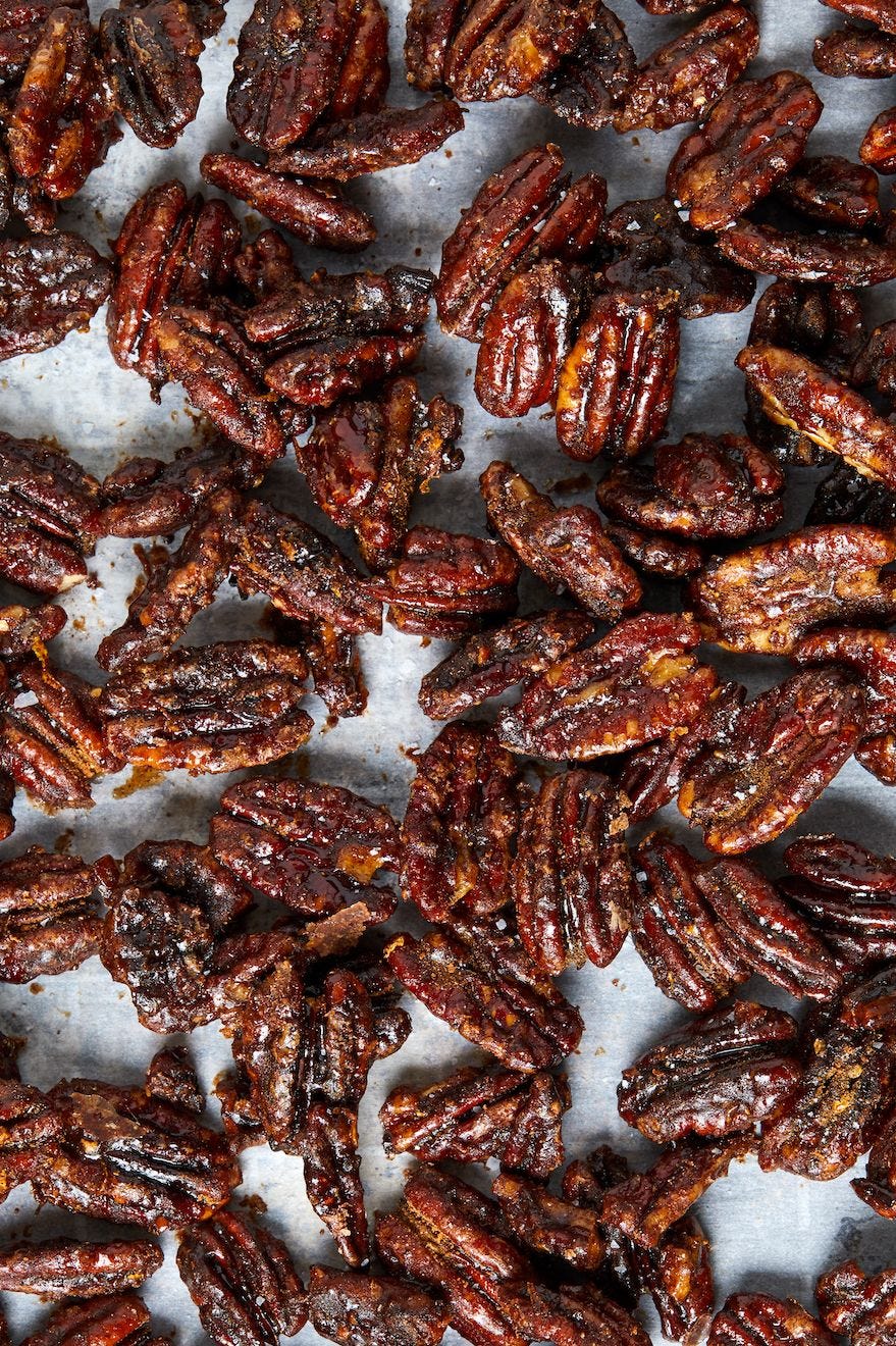 spiced candied pecans