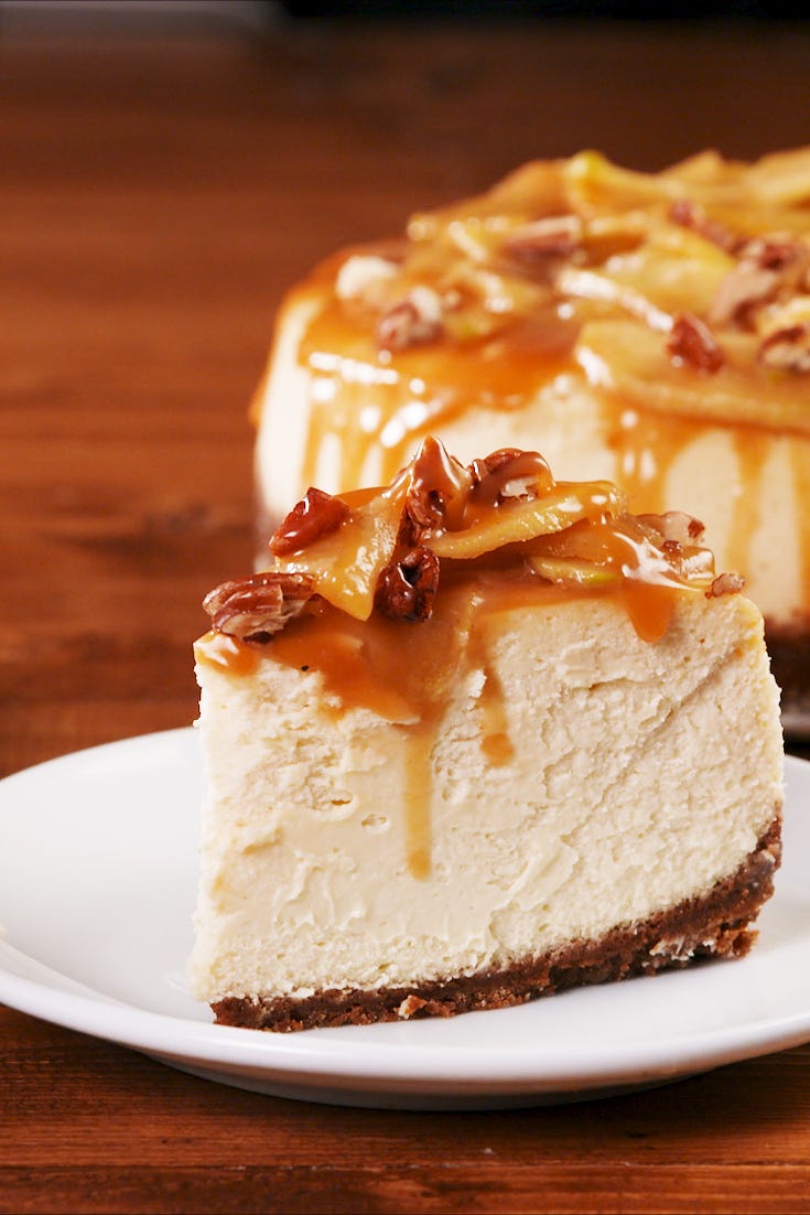 caramel apple cheesecake