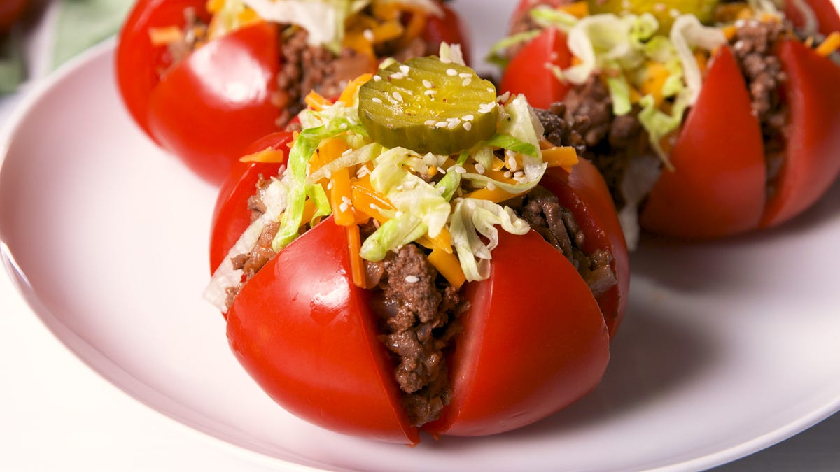 preview for Cheeseburger Tomatoes Are Summer's Greatest Low-Carb Hack