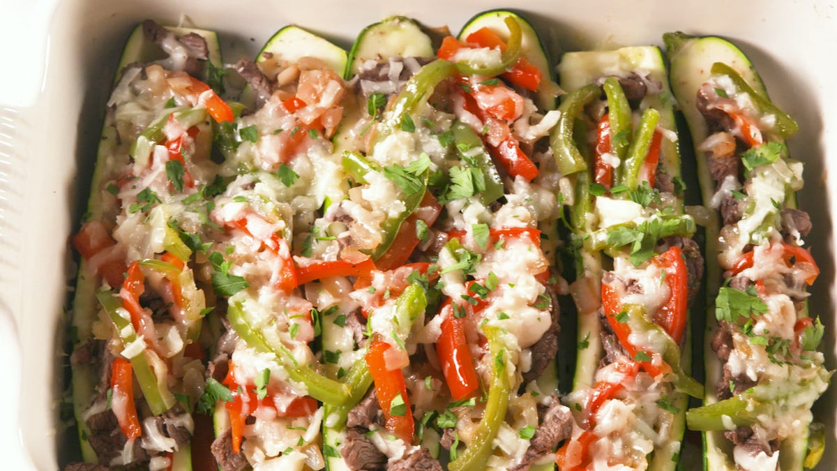 preview for Cheesesteak Zucchini Boats Are What Low-Carb Dreams Are Made Of