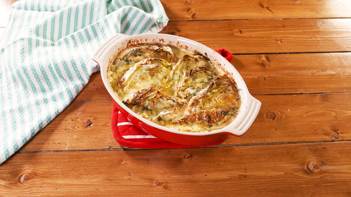 preview for This Cheesy Gratin Is The Best Way To Eat Cabbage