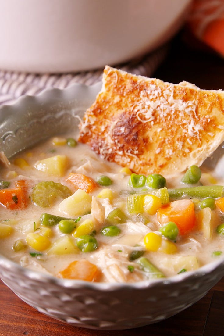 Dish, Food, Cuisine, Ingredient, Corn chowder, Comfort food, Produce, Soup, Pot pie, Recipe, 