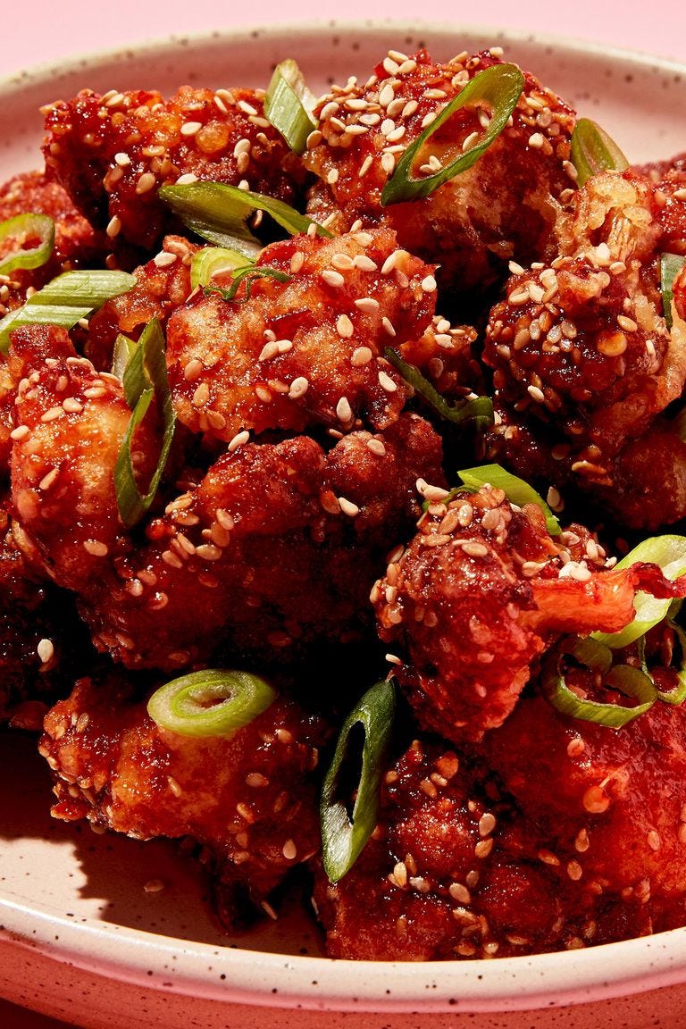 chili garlic fried cauliflower