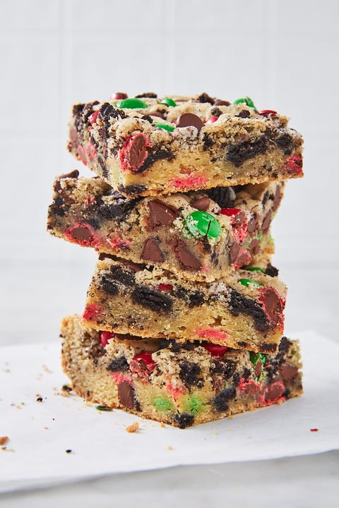 christmas blondies