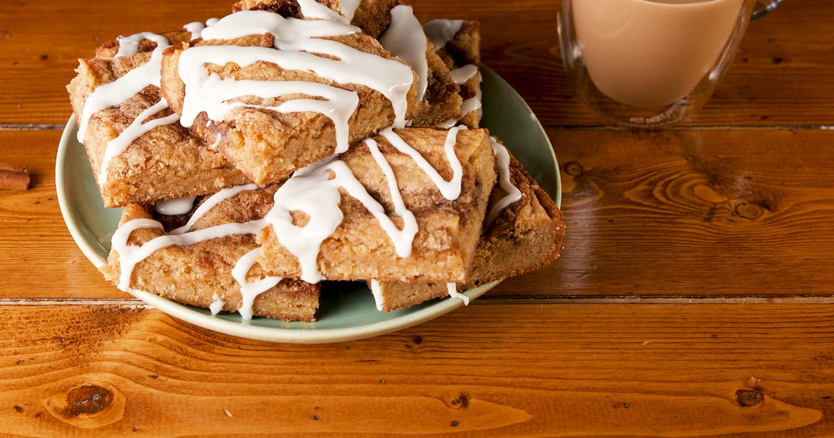 Video player poster image preview for These Cinnamon Roll Blondies Are So Freaking Good