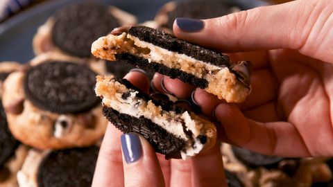 preview for These Oreos Are Stuffed With Full-Sized Chocolate Chip Cookies