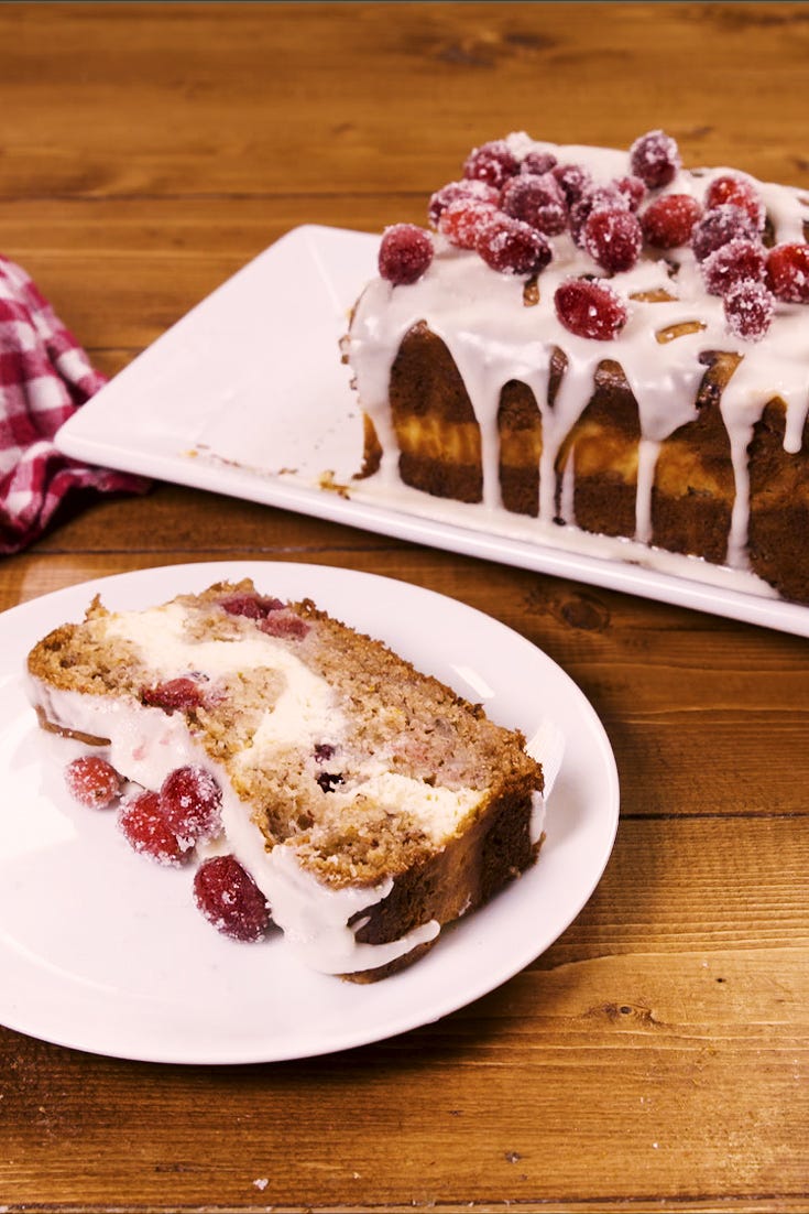 cranberry cheesecake banana bread