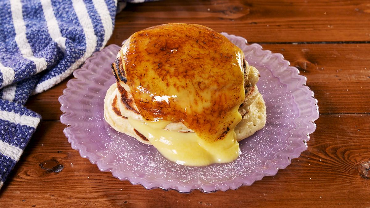 preview for Creme Brulee Pancakes Will Wake Up Your Breakfast