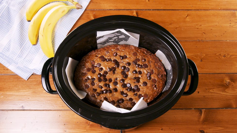 Crockpot Chocolate Chip Banana Bread 