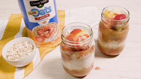 preview for Applesauce Overnight Oats | Delish + Dollar General