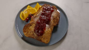 red wine  orange cranberry french toast