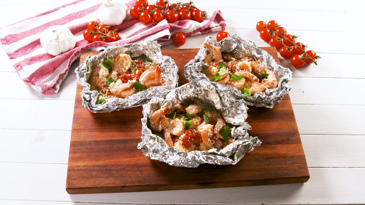 preview for You Should Be Grilling Tuscan Butter Shrimp Foil Packs