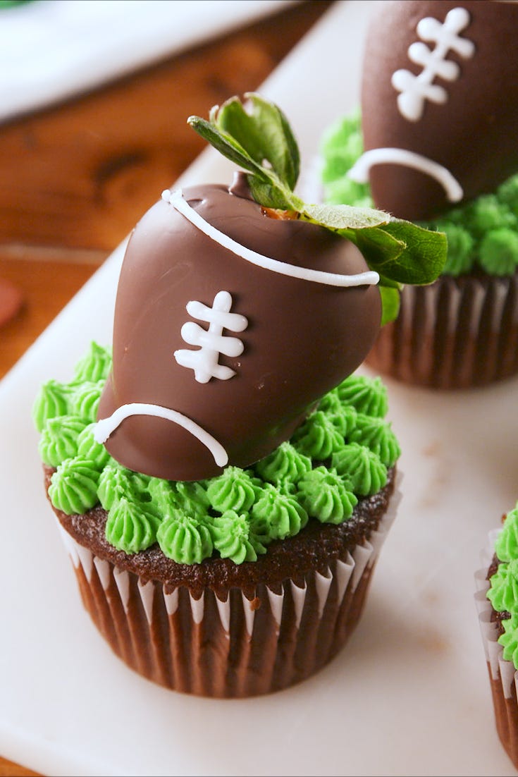 football cupcakes