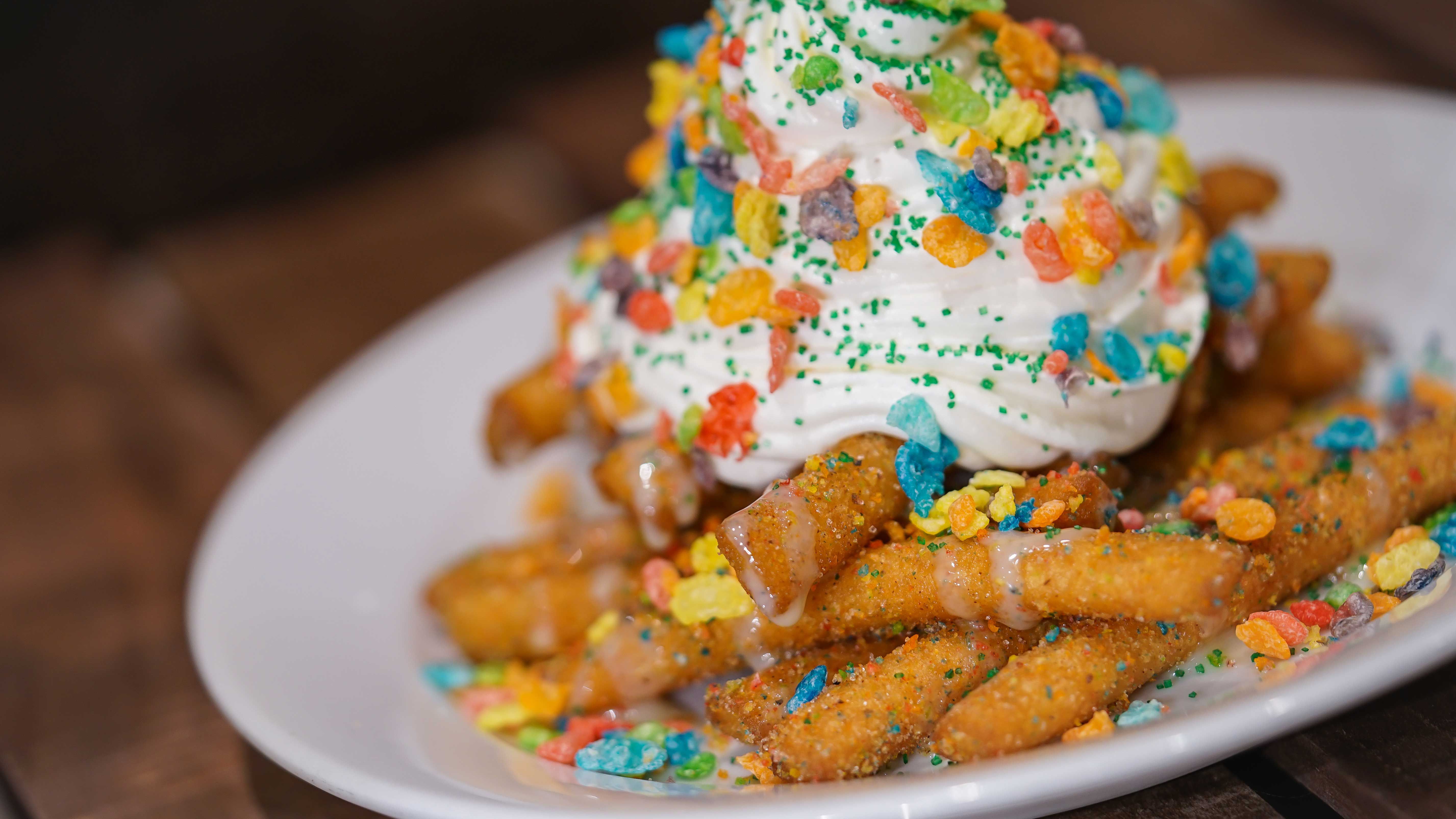 Funnel cake fries are very good. Easier to eat than funnel cake - Picture  of Kingpin Pizza, Ames - Tripadvisor