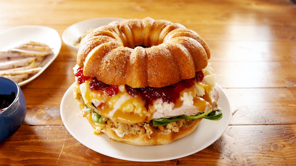 Giant Leftover Thanksgiving Sandwich - Delish.com