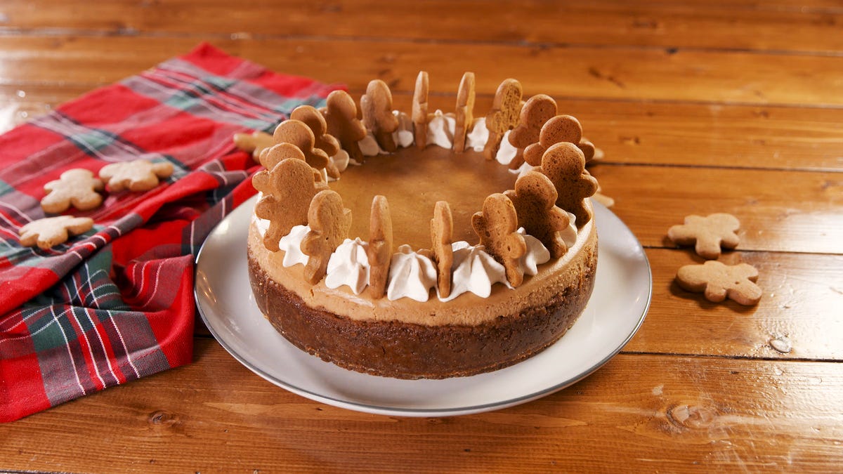 preview for This Gingerbread Cheesecake Is Festive AF