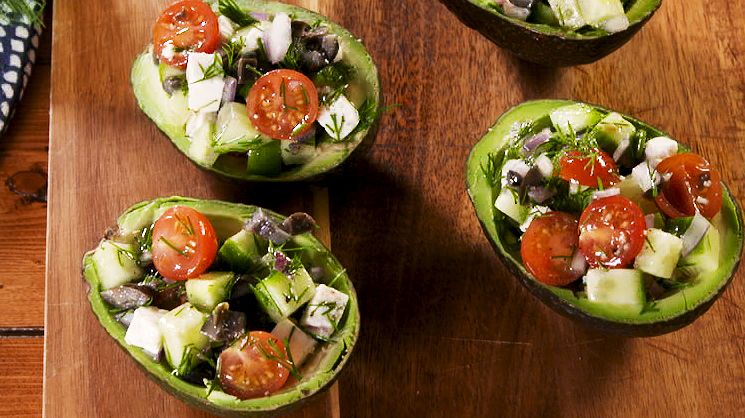 preview for Greek Stuffed Avocado Is Perfect For A Light Lunch