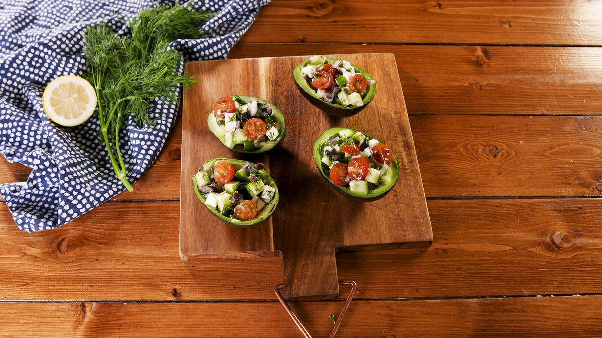 preview for Greek Stuffed Avocado Is Perfect For A Light Lunch