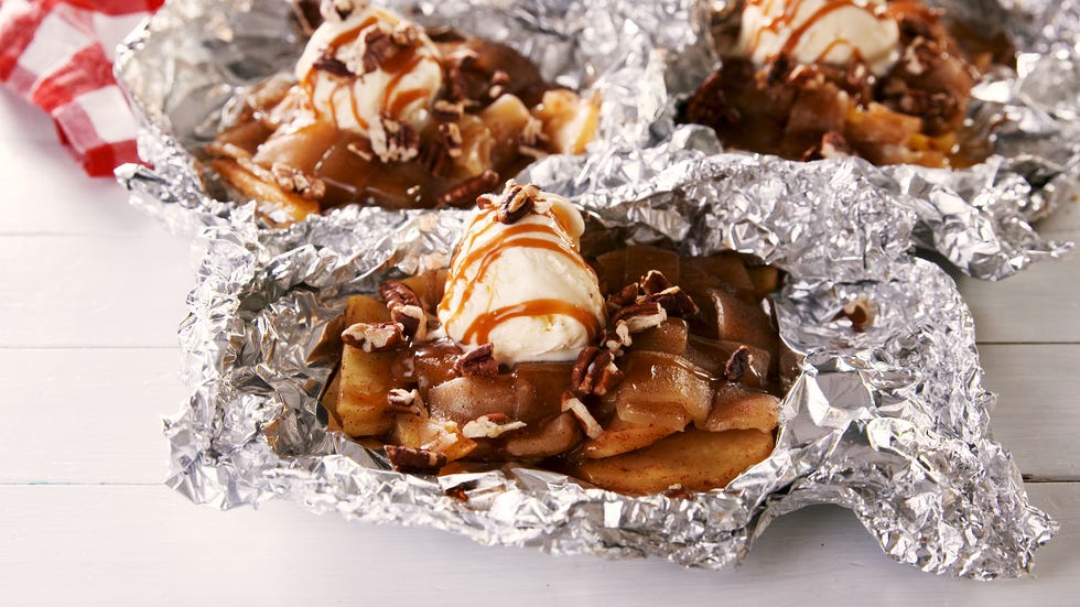 grilled apple pie foil packs