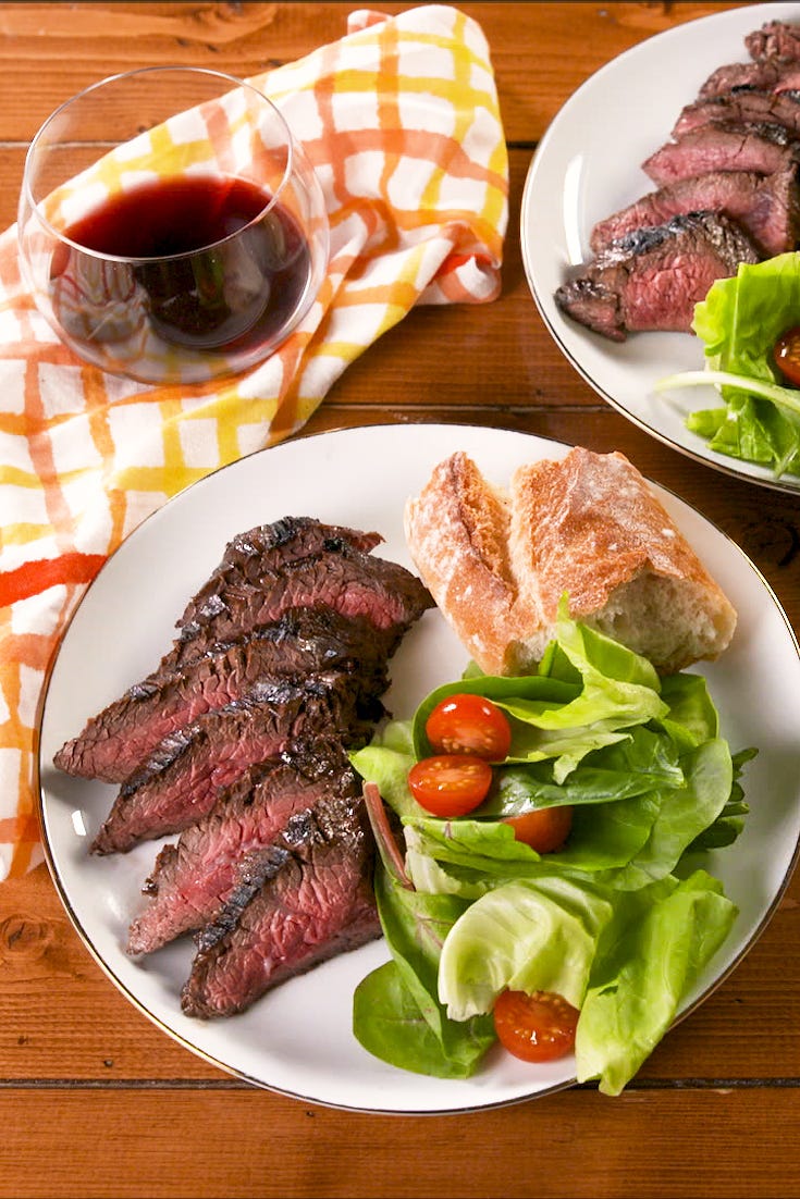 grilled hanger steak